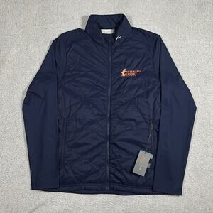 KJUS Jacket Mens L Full Zip Blue Outdoors Retention Golf Outdoor Logo Quilted